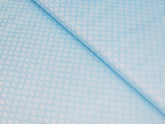 LIGHT BLUE TEXTURED PRINT PRIMIUM MIX COTTON SHIRT FABRIC.